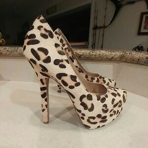 Steve Madden Leopard Print Platform Heels